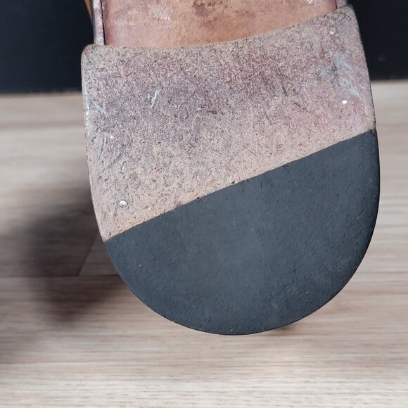 Magnanni Monk Strap Shoes Mens Size 8.5 M Chestnut Brown Leather Cap Toe Dress - Picture 7 of 9